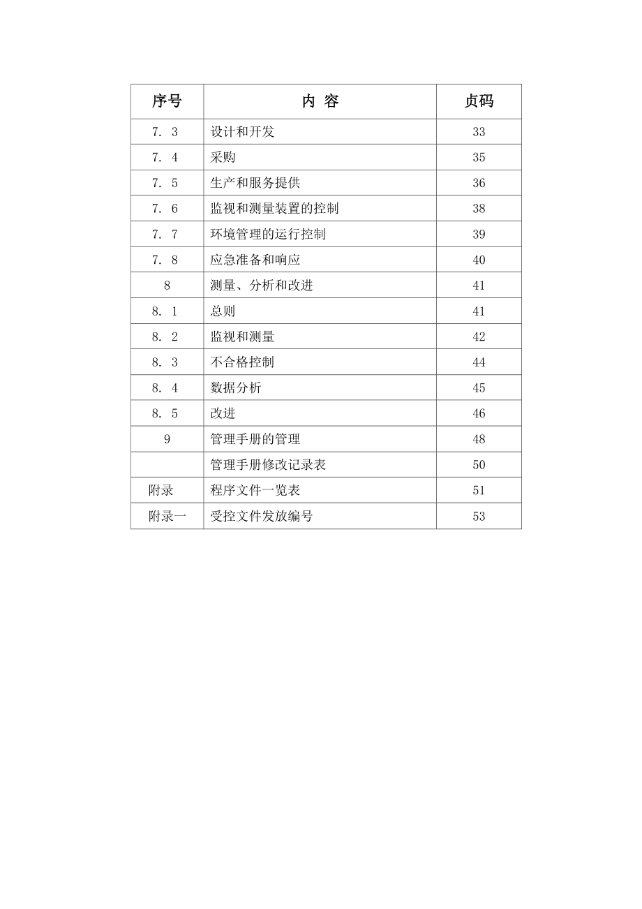 塑料五金制品 公司质量环境管理手册_第2页