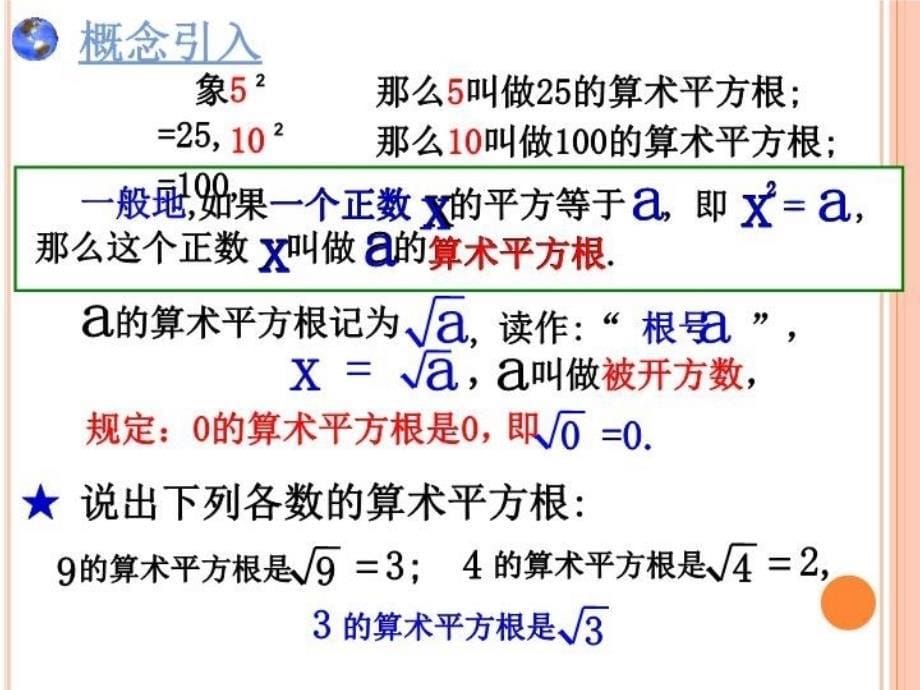 精品人教版数学七年级下册平方根课件可编辑_第5页