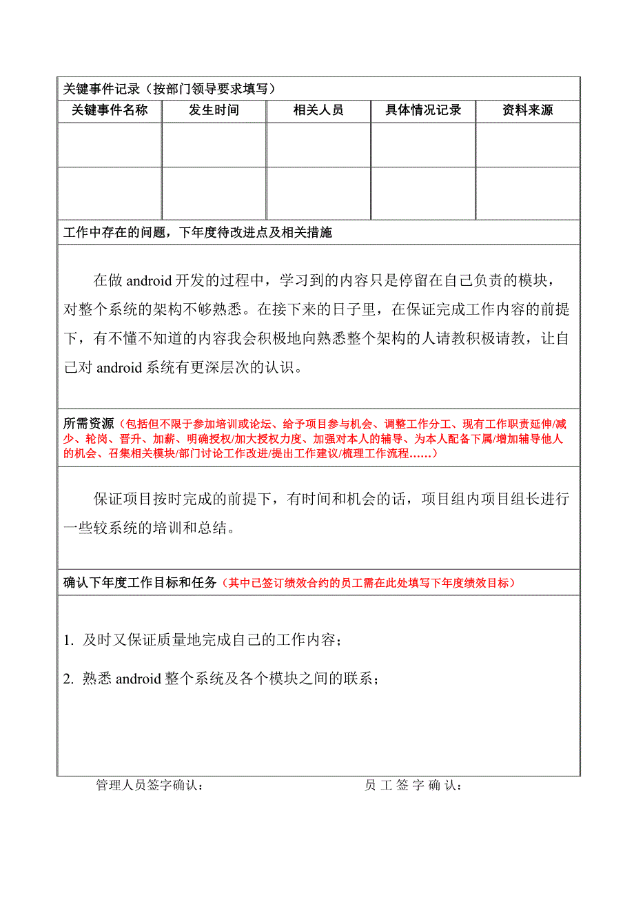 员工绩效考核面谈记录表_第2页