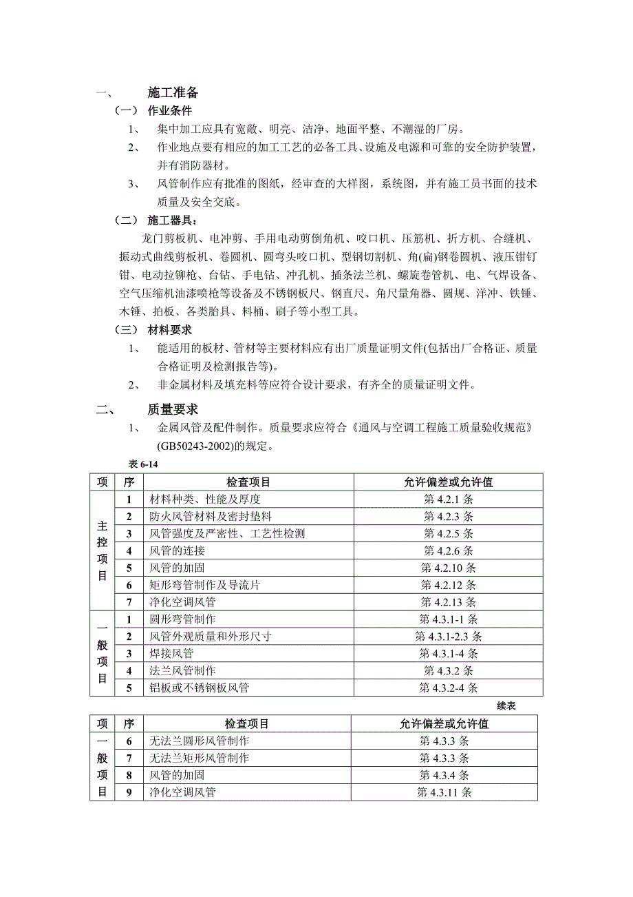 006通风管道及部件制作工程_第1页