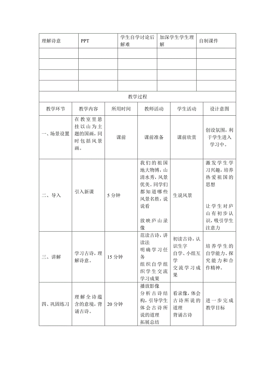 《题西林壁》教学设计_第2页