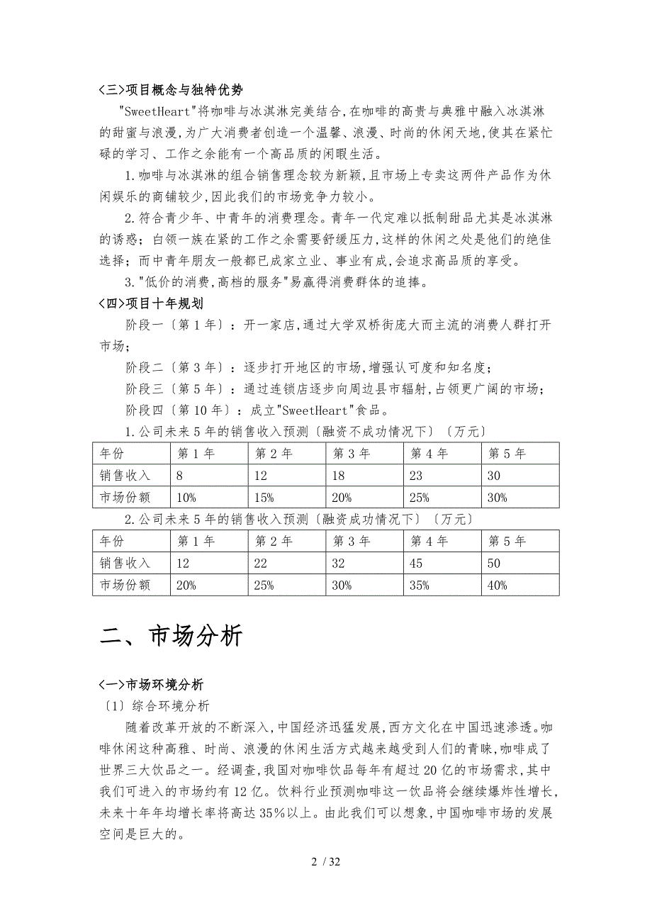 冰淇淋咖啡休闲吧创业项目计划书_第3页