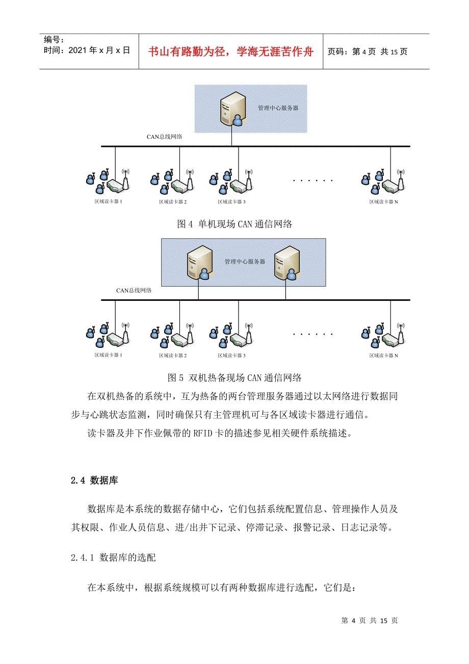 煤矿井下作业人员跟踪定位管理系统架构设计_第5页