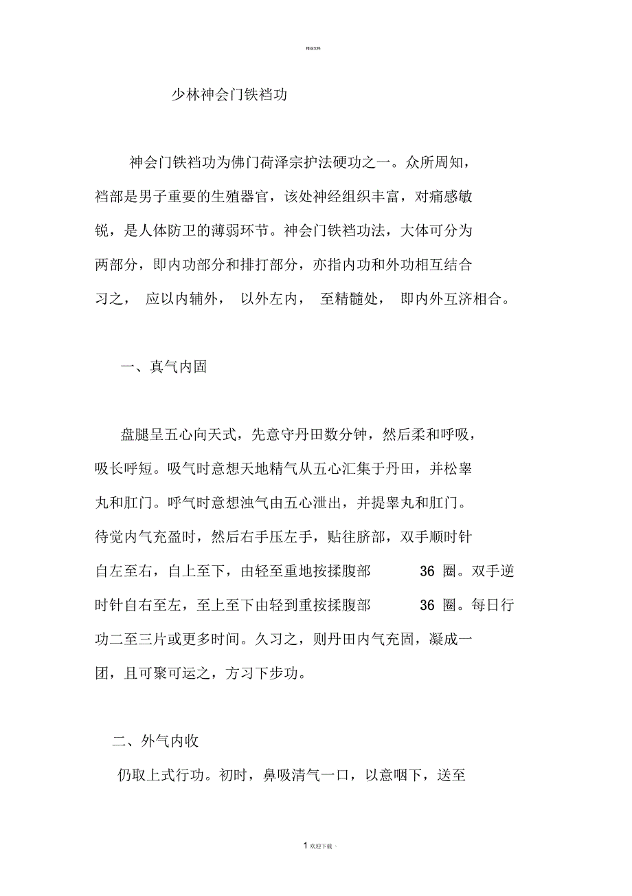 神会门铁裆功功法_第1页