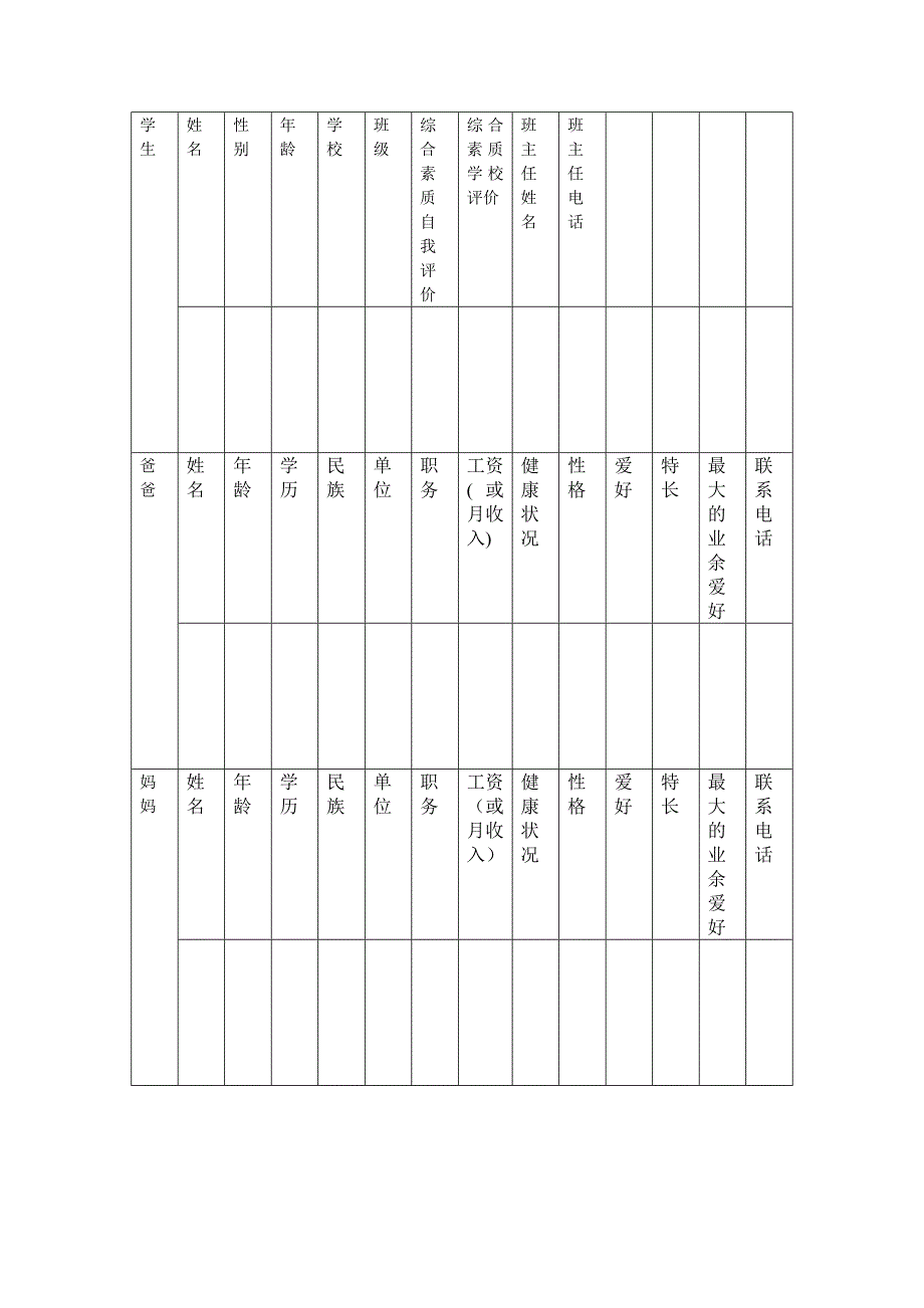 学生家庭学习环境调查表(一)_第4页