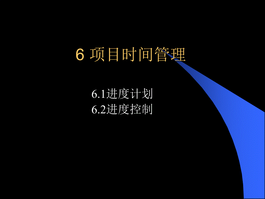 企业项目进度控制计划书_第1页