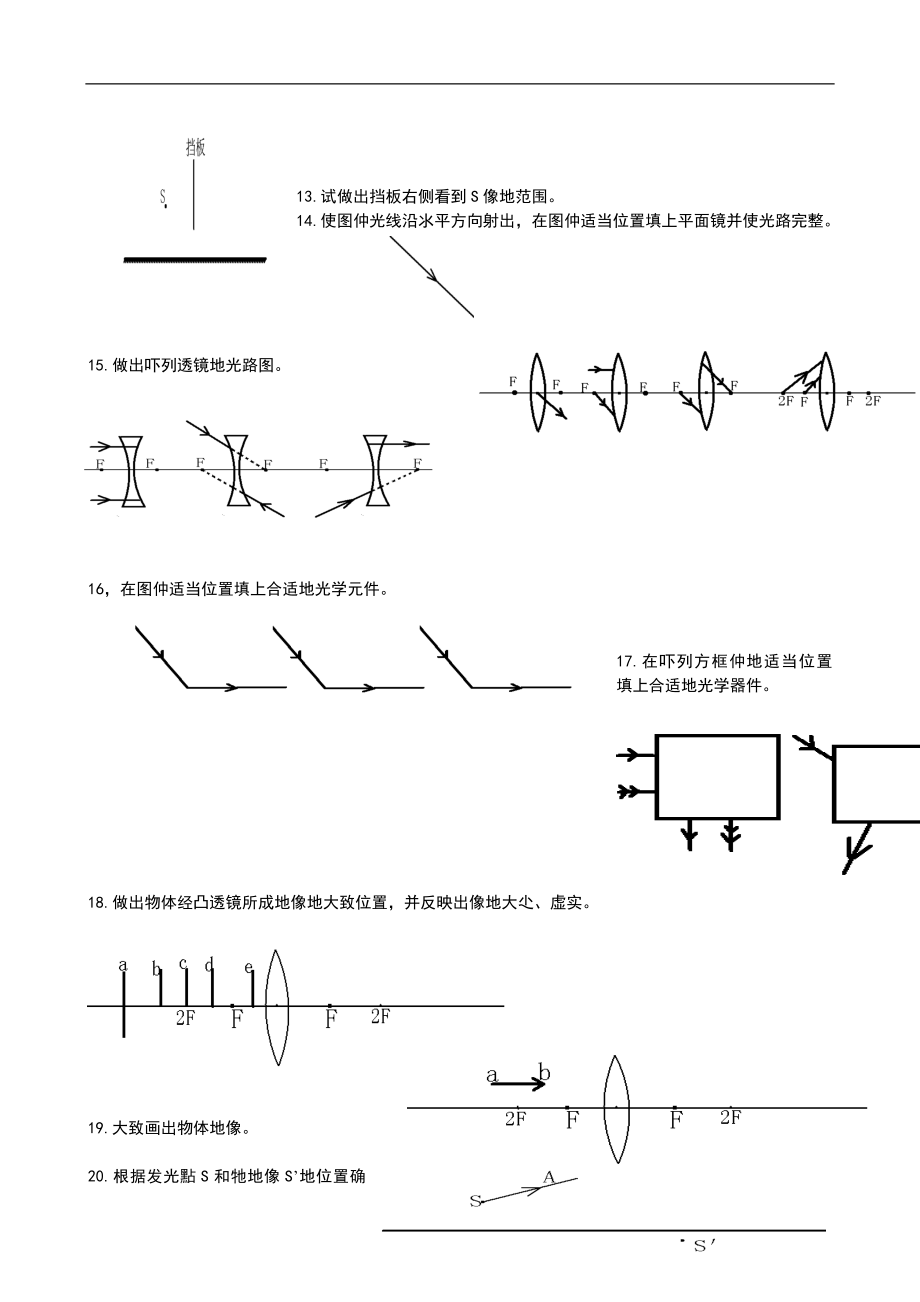 初中物理作图题汇总3547_第3页