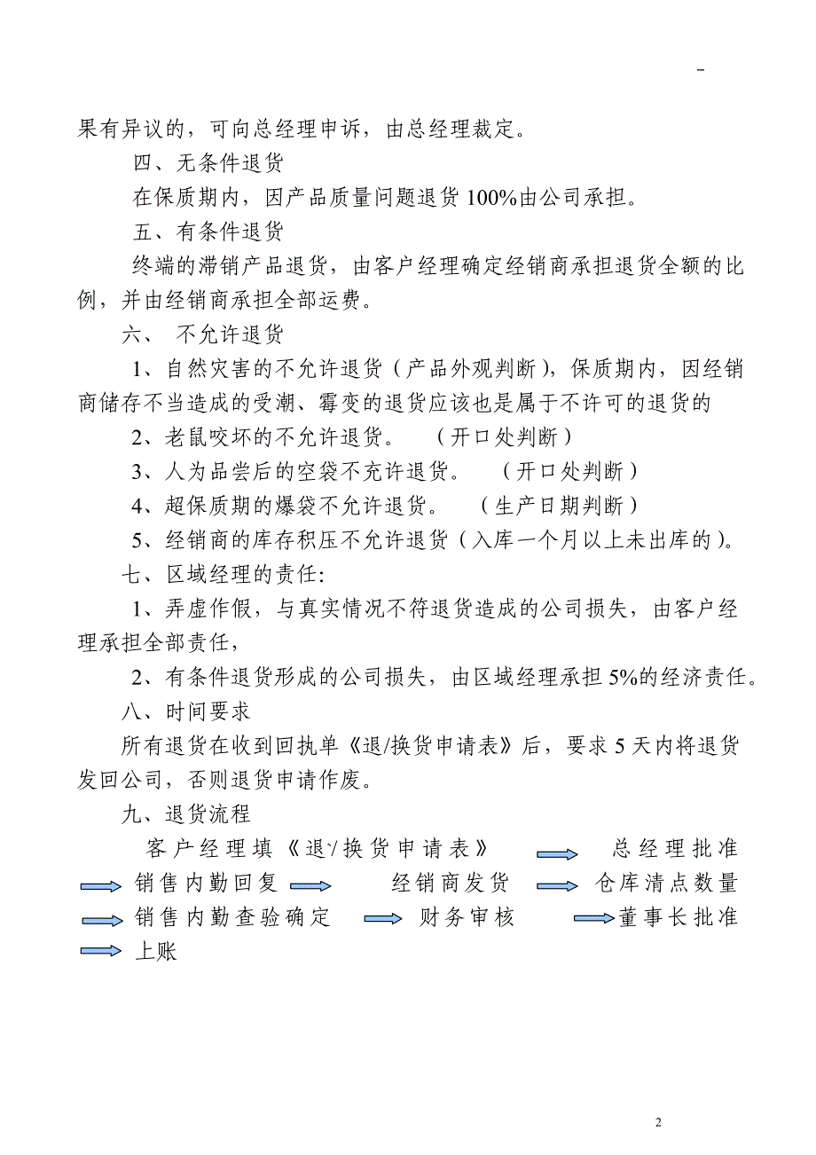 公司销售退货管理制度_第2页