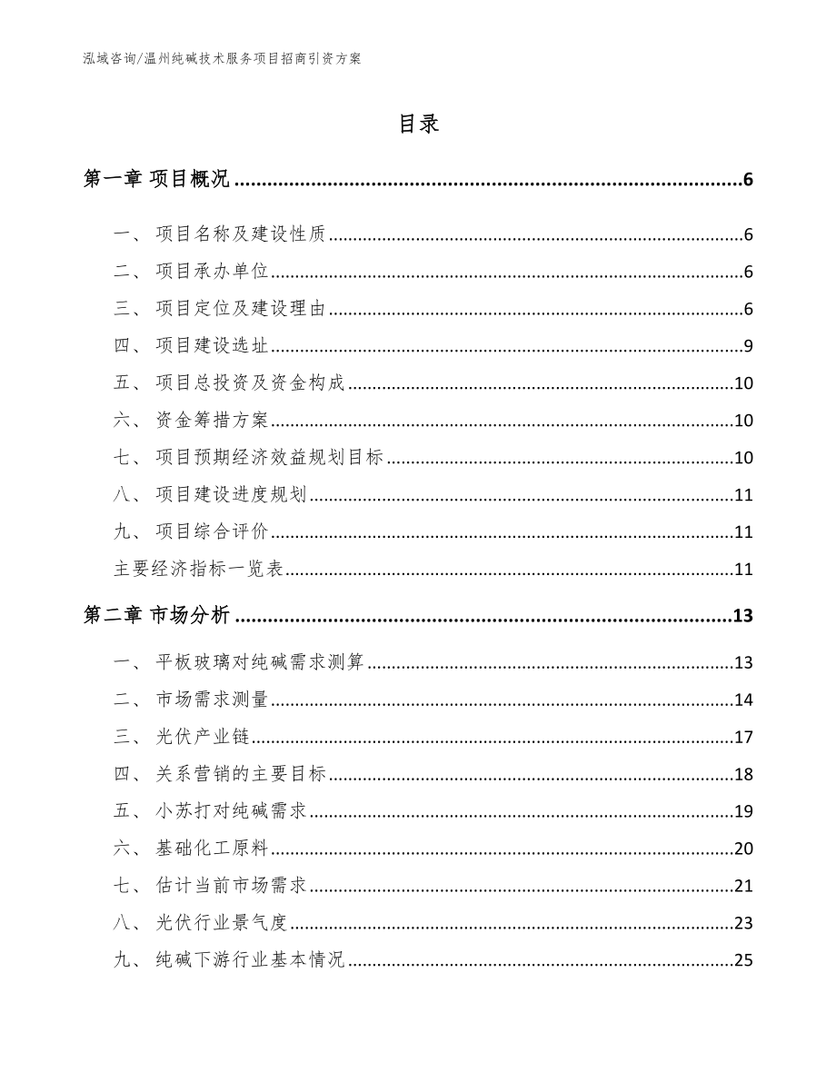 温州纯碱技术服务项目招商引资方案模板_第2页