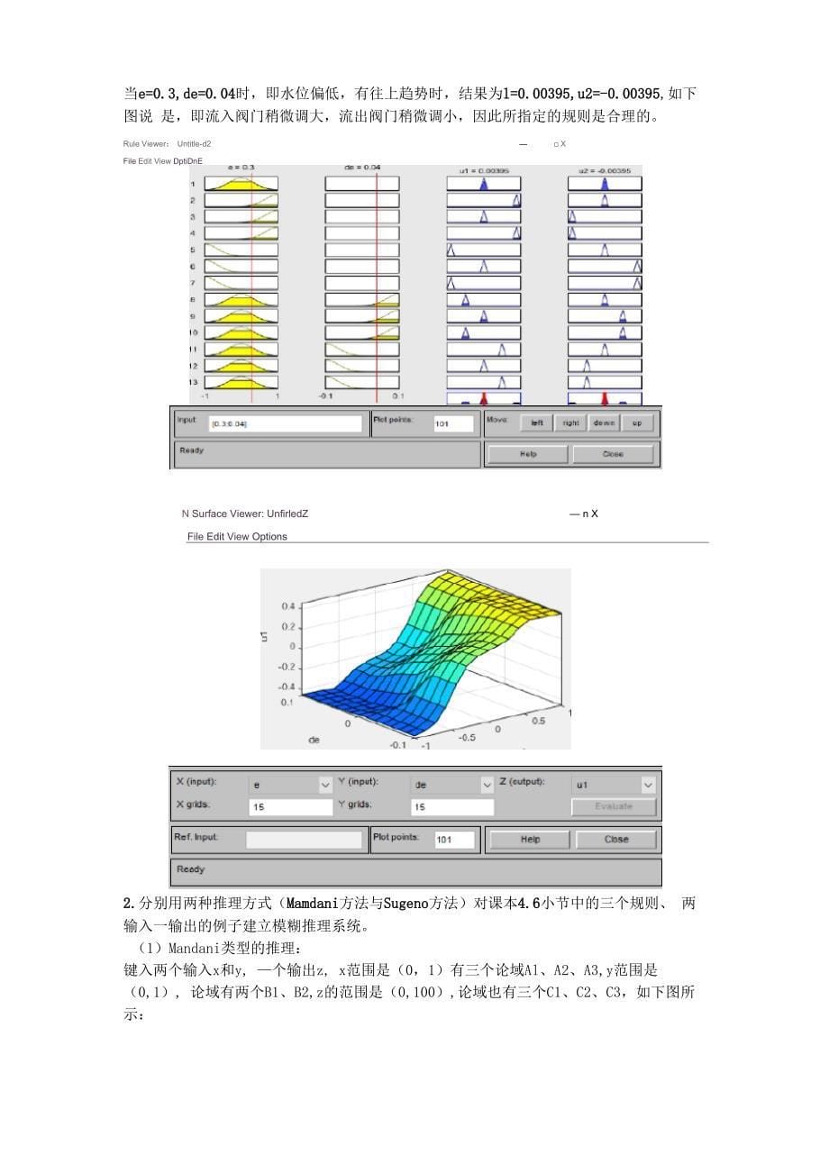 计算智能与智能系统课程实验1：利用MATLAB模糊逻辑工具箱建立模糊推理系统_第5页