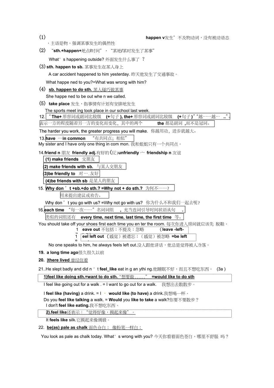 九年级英语Unit10短语和句型_第5页