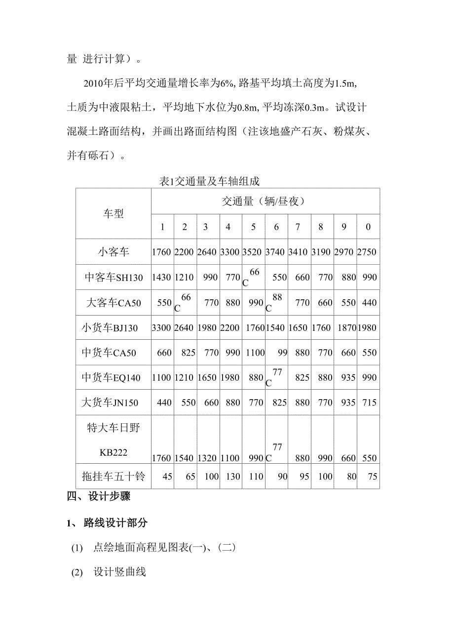 道路路线路面课程设计计算书_第5页