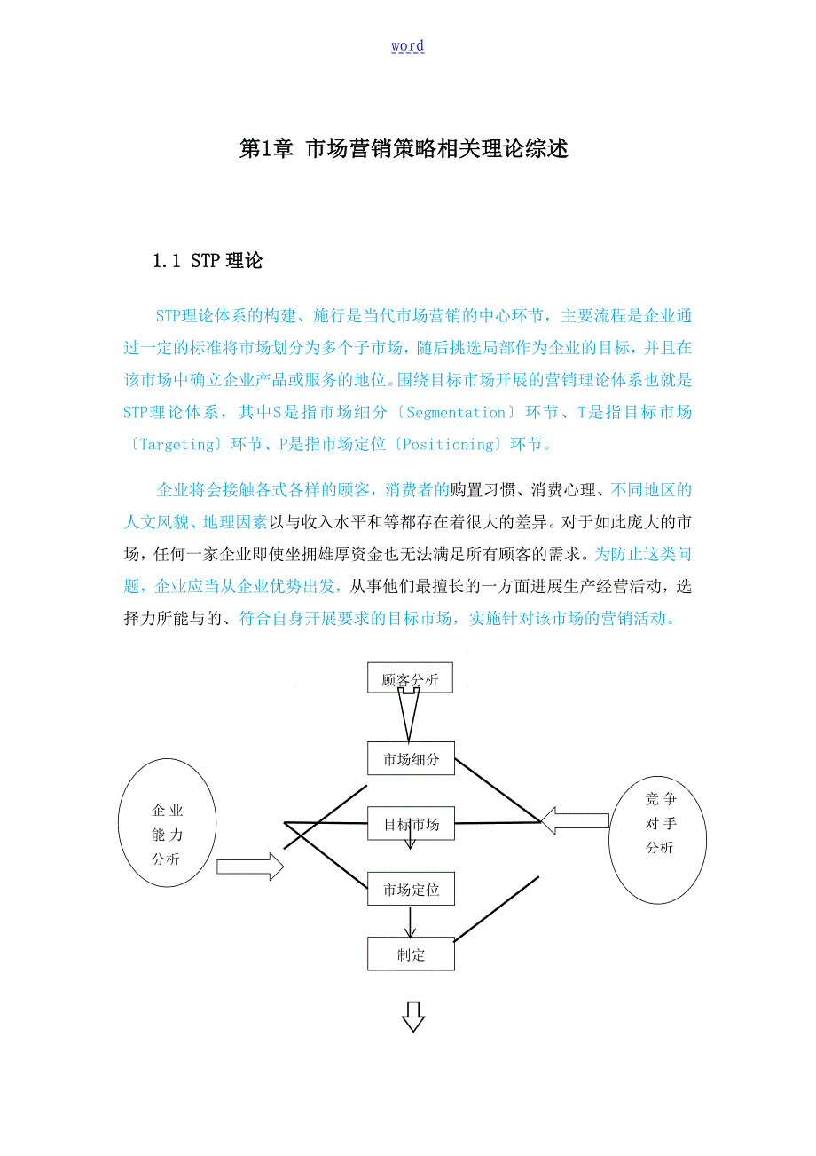 市场营销策略相关理论综述_第1页