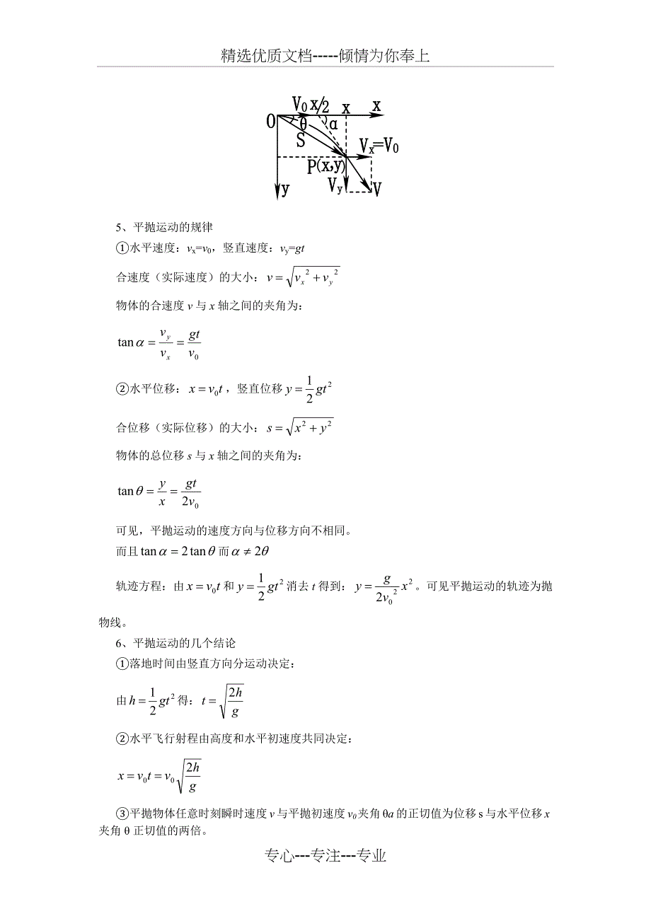 曲线运动知识点详细归纳(共7页)_第3页