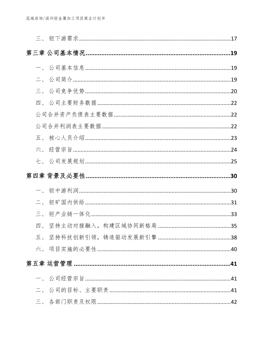 滨州钽金属加工项目商业计划书【参考模板】_第4页