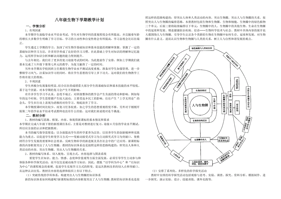 八年级生物下学期教学计划_第1页