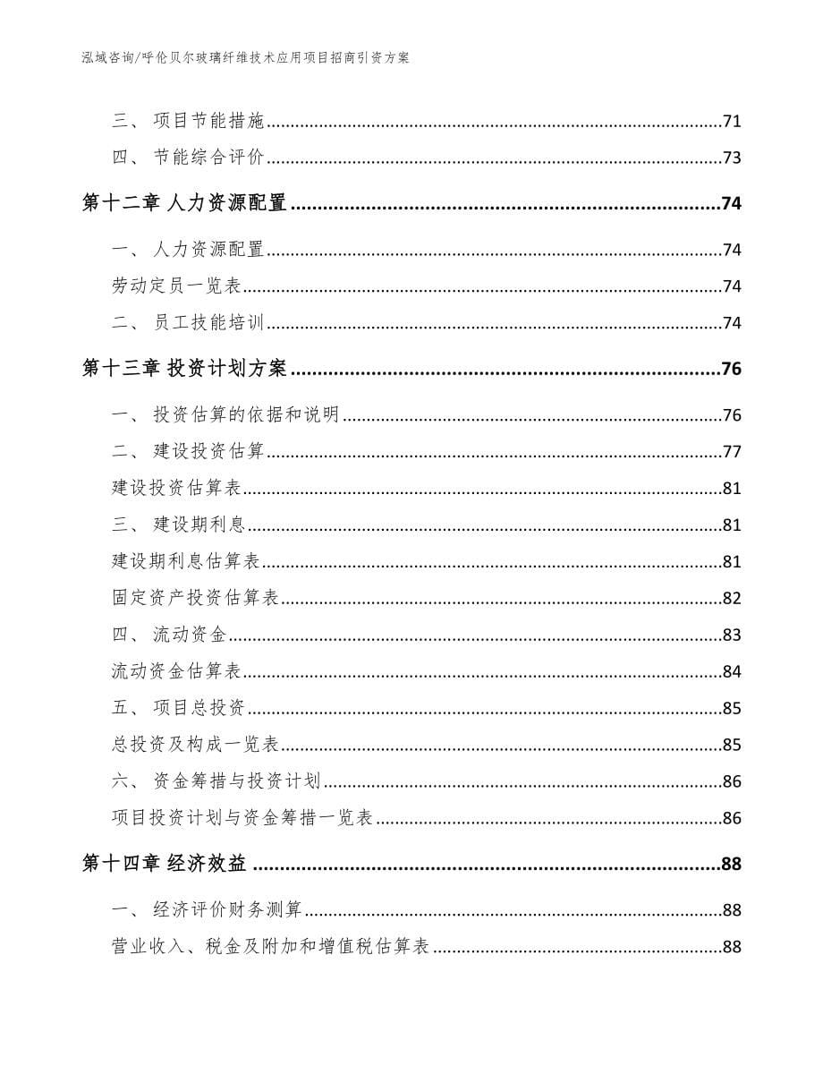 呼伦贝尔玻璃纤维技术应用项目招商引资方案_第5页