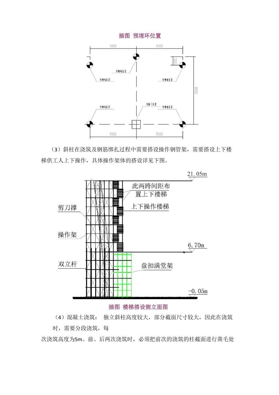 超长混凝土斜柱施工方案_第5页