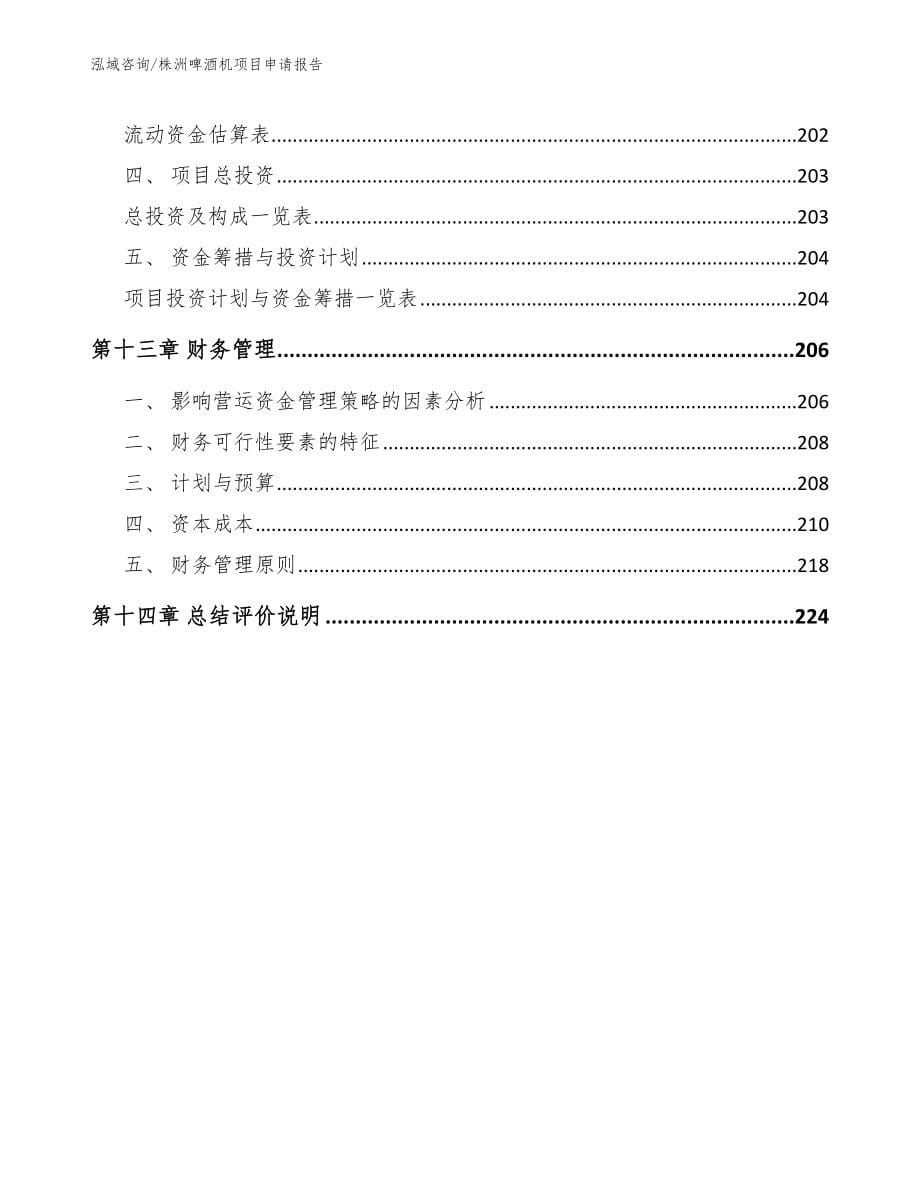 株洲啤酒机项目申请报告【模板范文】_第5页