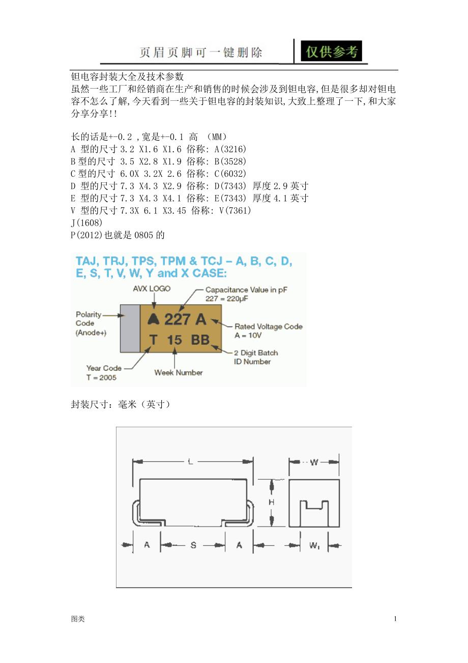 钽电容封装大全及技术参数[图文借鉴]_第1页