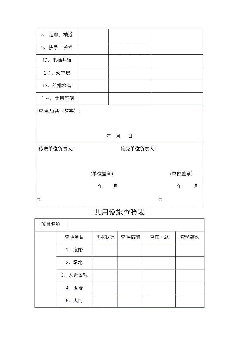 物业查验记录表_第3页