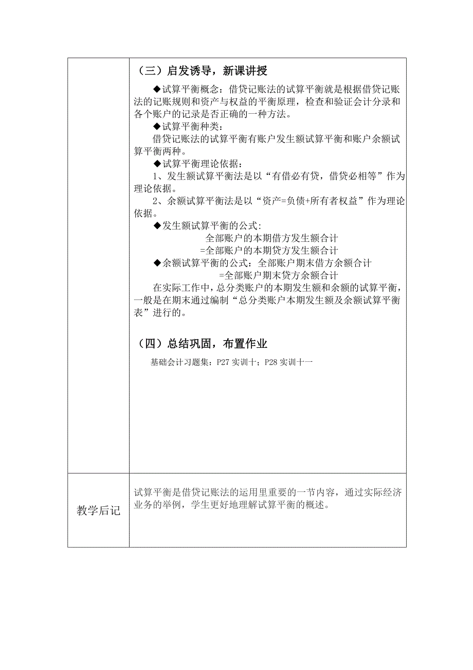 基础会计试算平衡教案_第4页