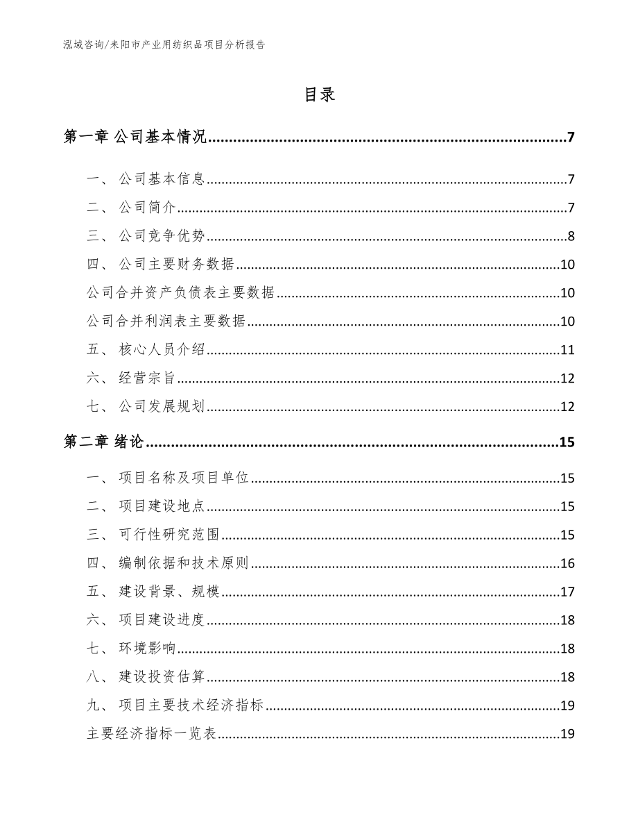 耒阳市产业用纺织品项目分析报告_第2页