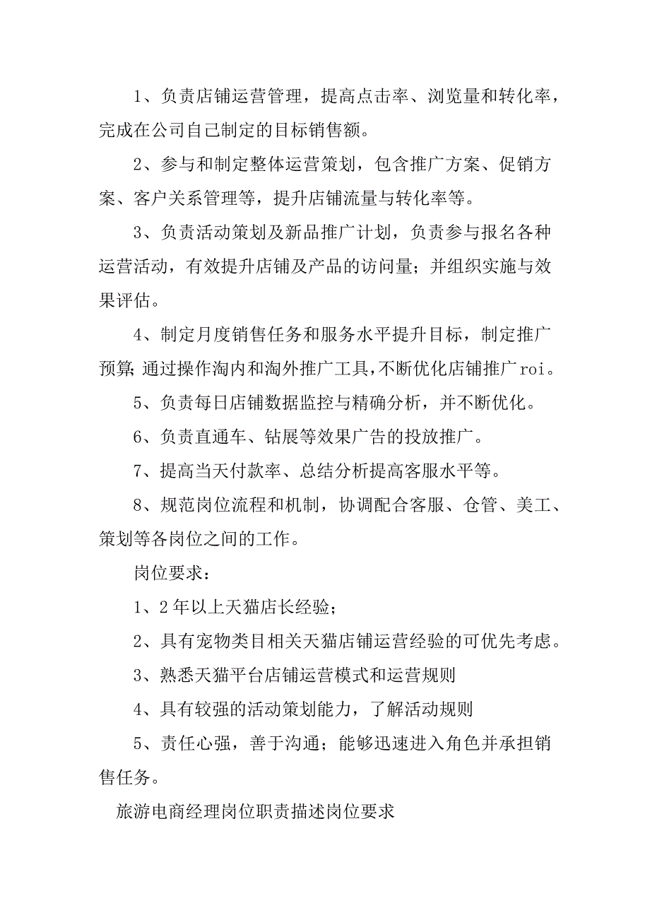 2024年电商职责描述15篇_第3页