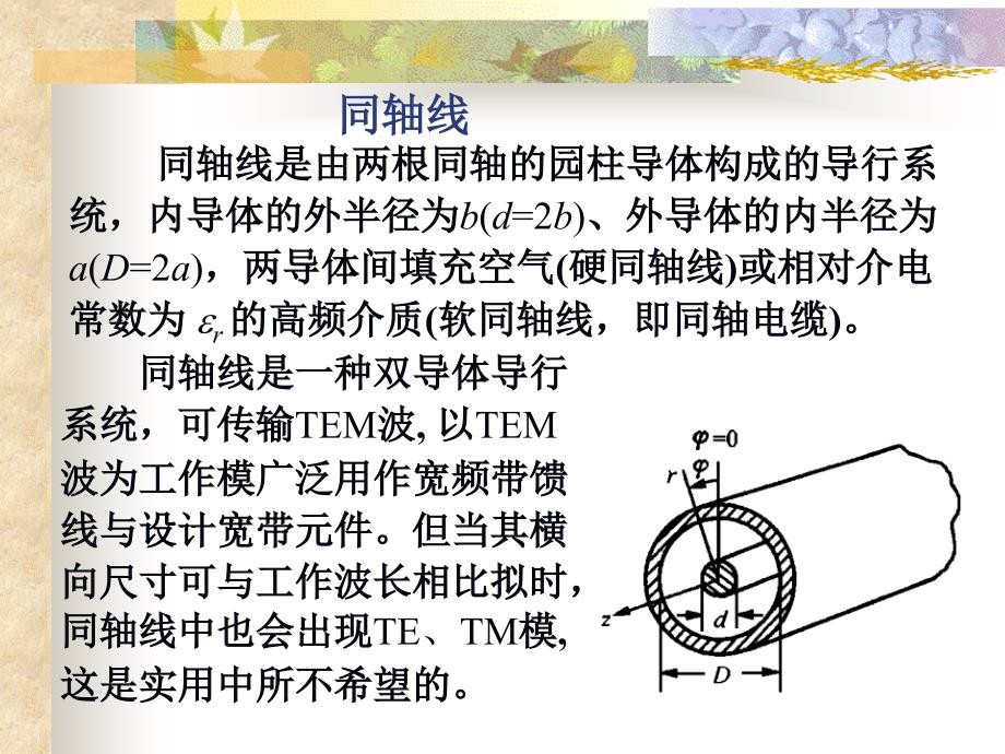 同轴线和微带线PPT课件_第1页