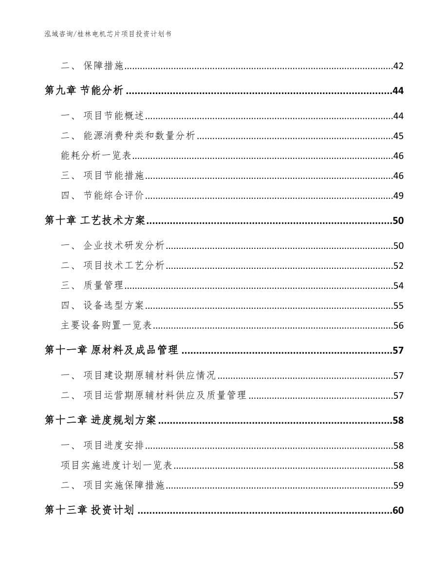 桂林电机芯片项目投资计划书_范文_第5页