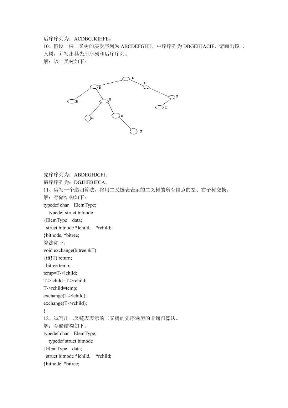 数据结构试题大题编程及参考答案_第5页