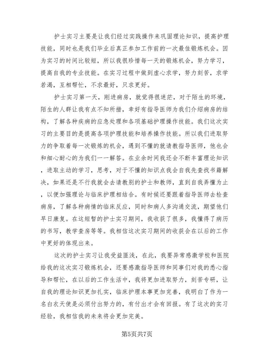 实习护士个人总结报告范文（3篇）.doc_第5页