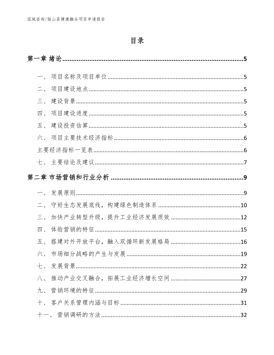 独山县健康融合项目申请报告_第1页