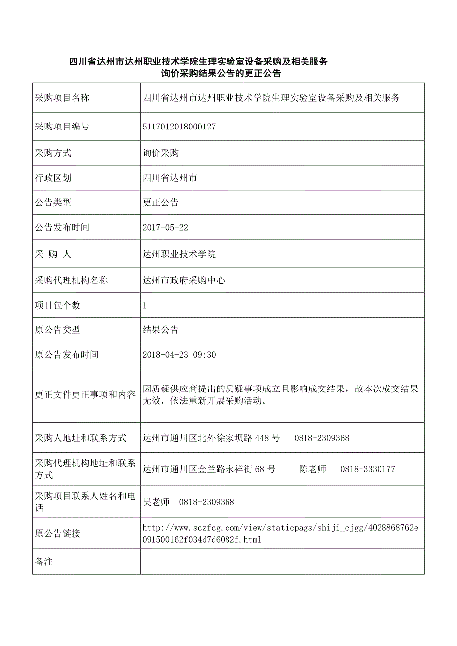 四川省达州市达州职业技术学院生理实验室设备采购及相关服务_第1页