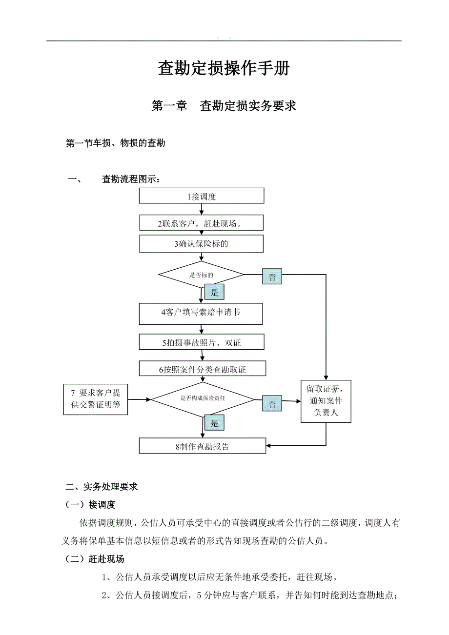 查勘定损操作手册范本_第1页