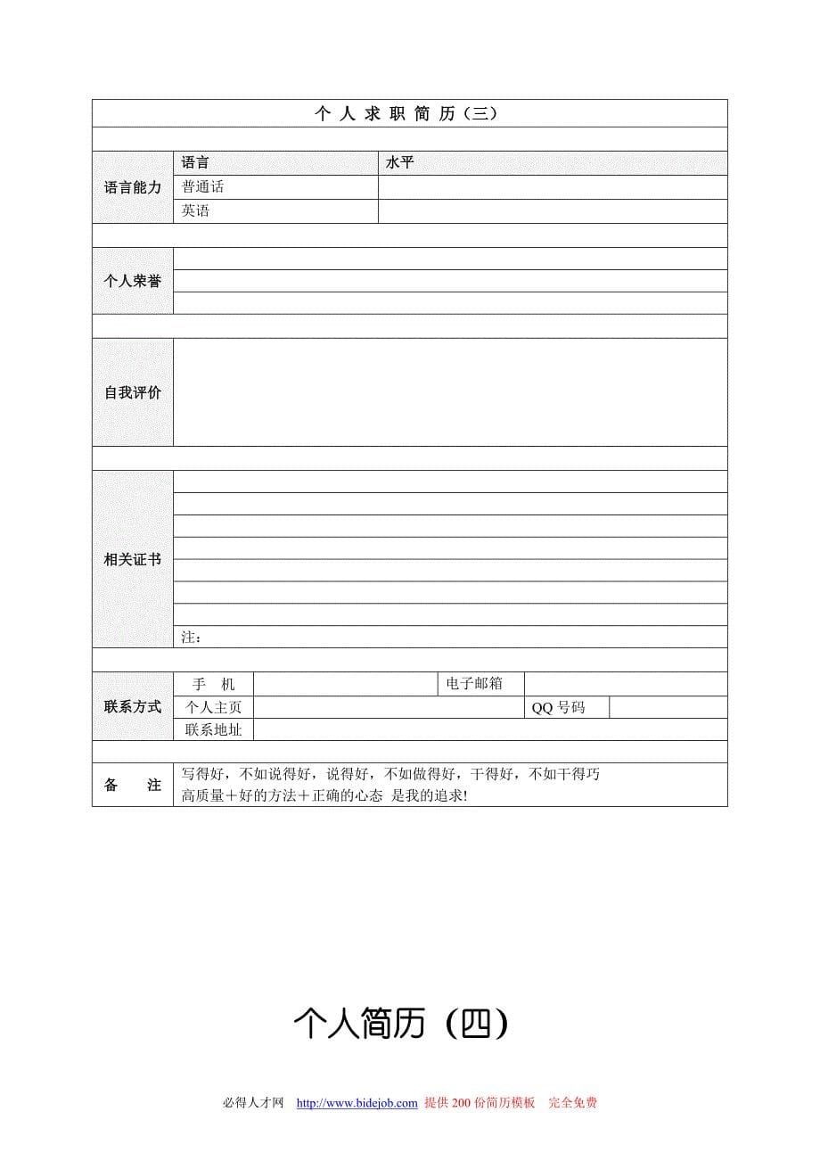 大学生求职简历模板大全 文档_第5页