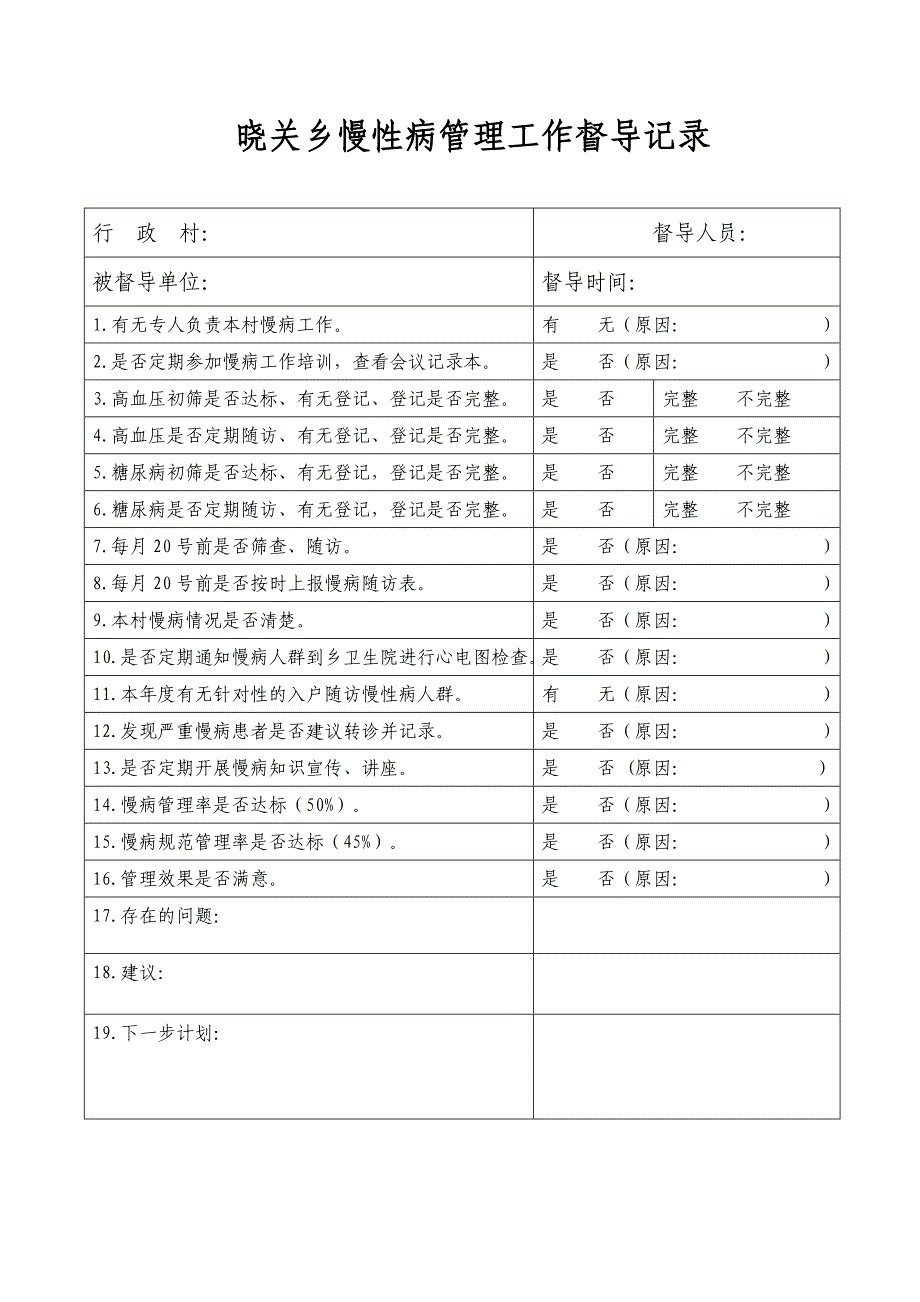 慢病工作督导表_第1页