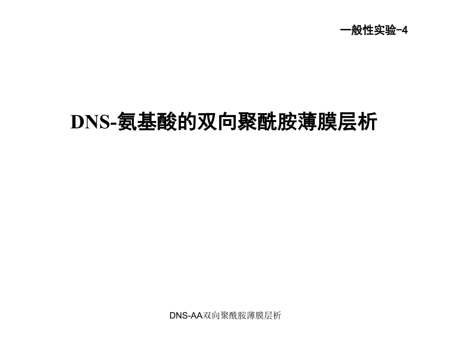 DNSAA双向聚酰胺薄膜层析_第1页