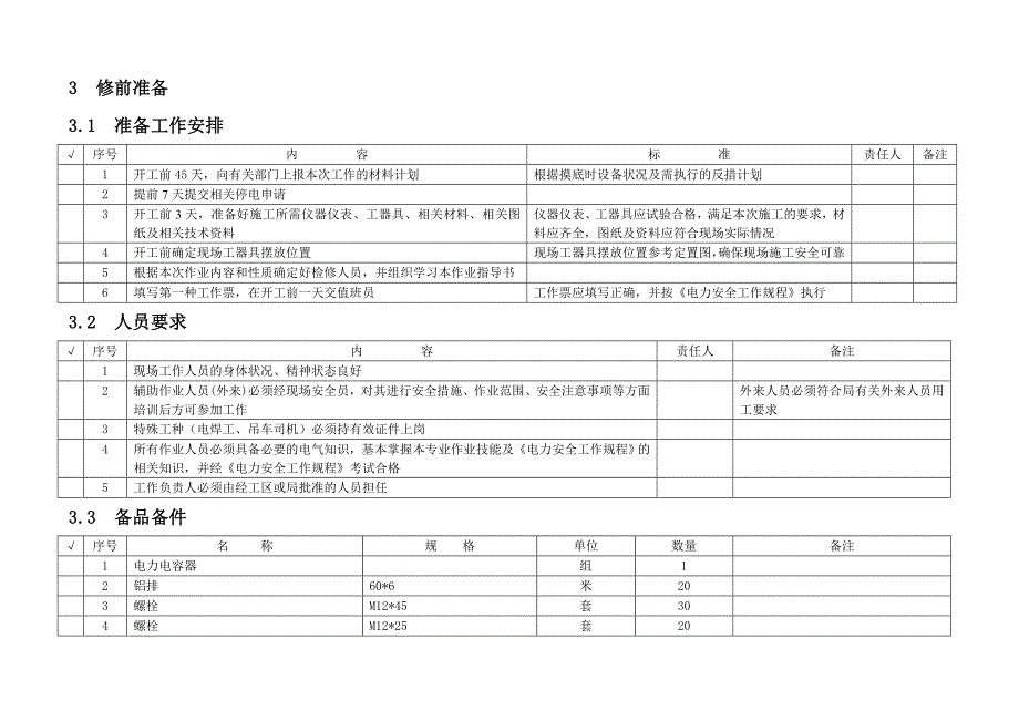 35kV及以下电力电容器更换标准化作业指导书解析_第4页