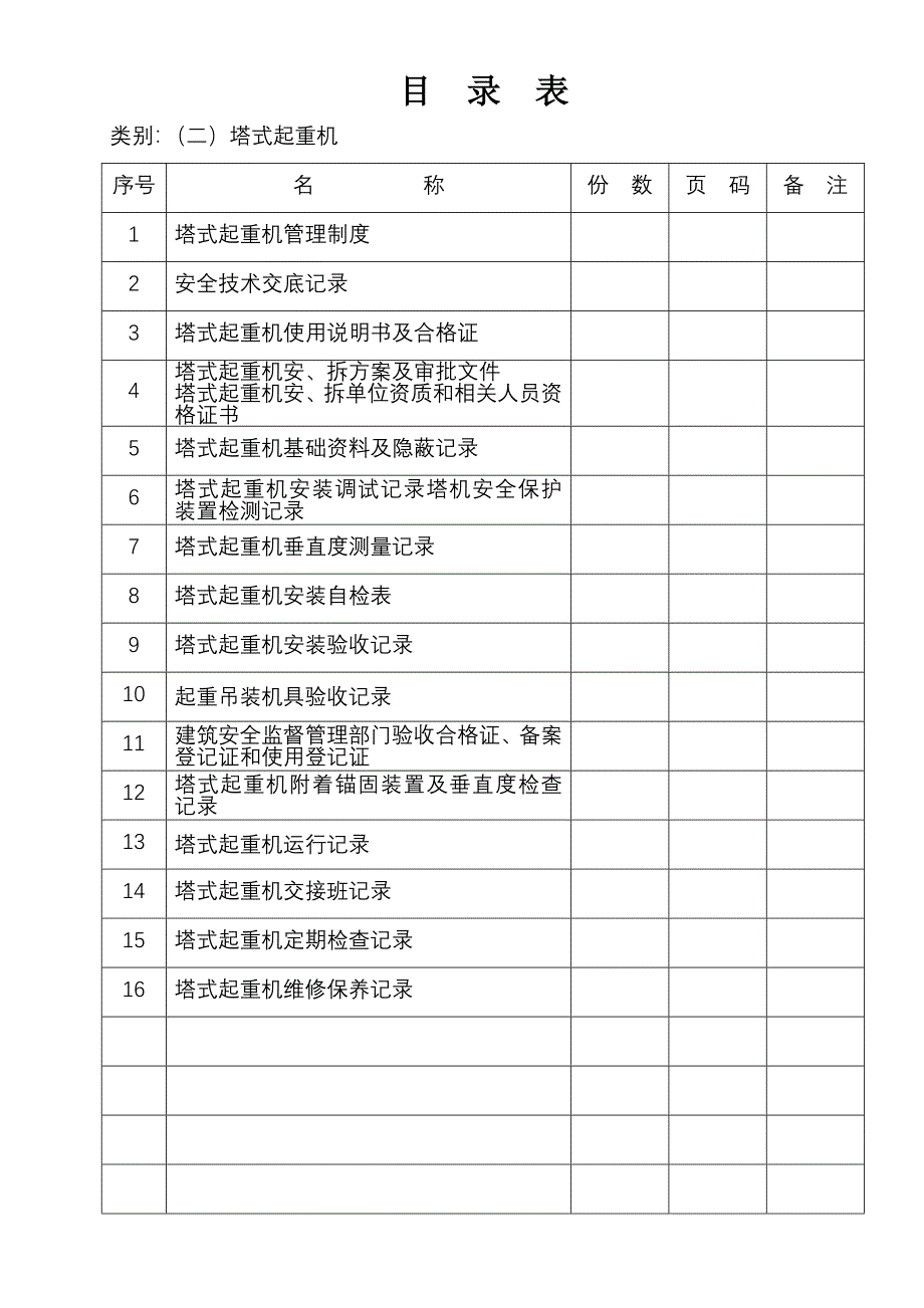 塔式起重机管理制度范本_第1页