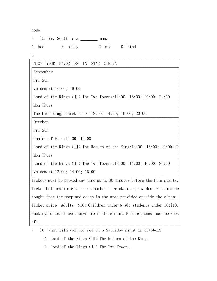 八年级英语Unit2Topic1检测题_第5页