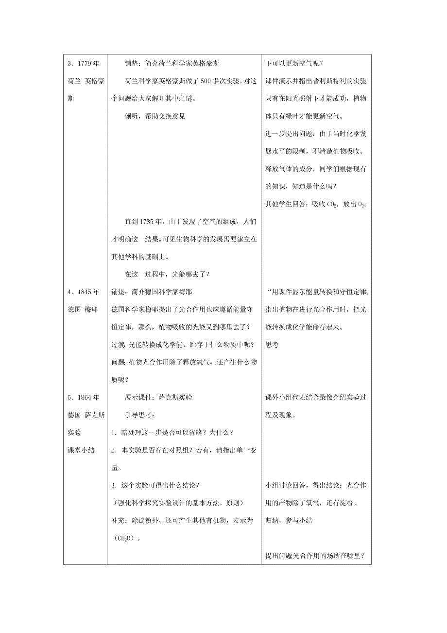 《光合作用的探究历程》教学设计_第3页