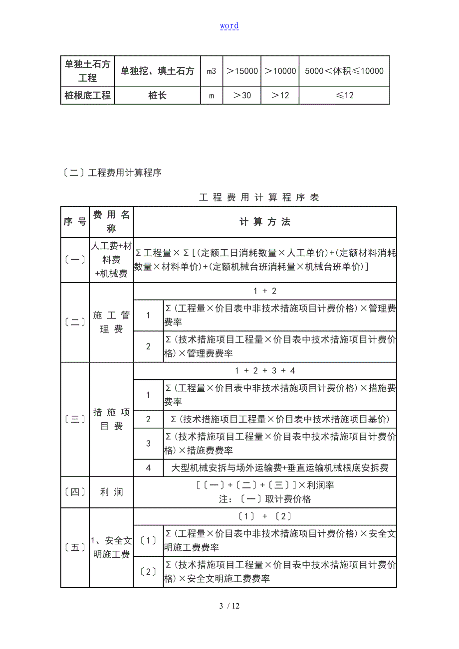 山东省工程类别划分及取费实用标准_第3页