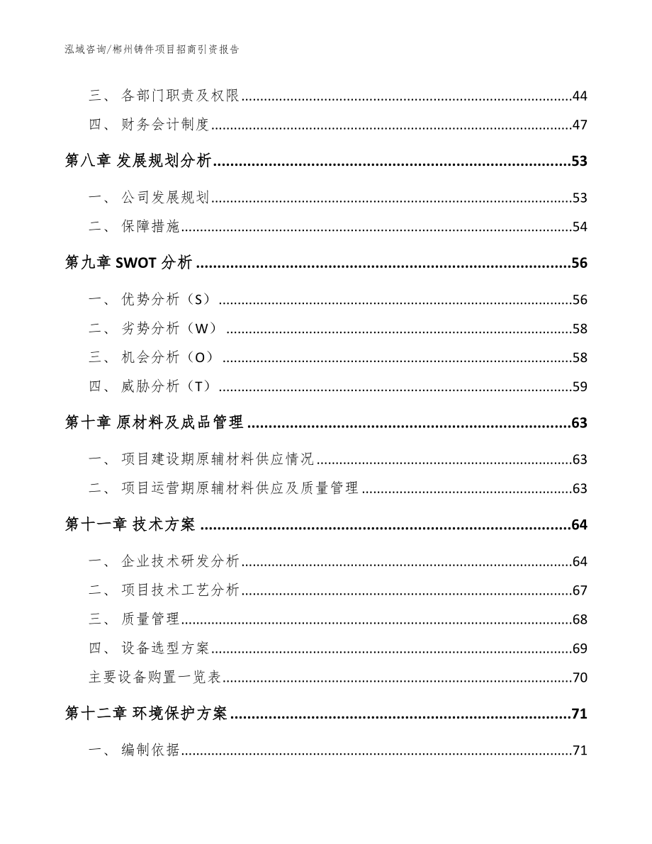 郴州铸件项目招商引资报告_范文模板_第4页