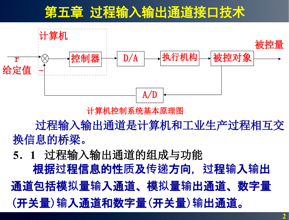 计算机控制技术及应用教学课件王平谢昊飞蒋建春等编著第五章过程输入输出通道技术.ppt_第2页