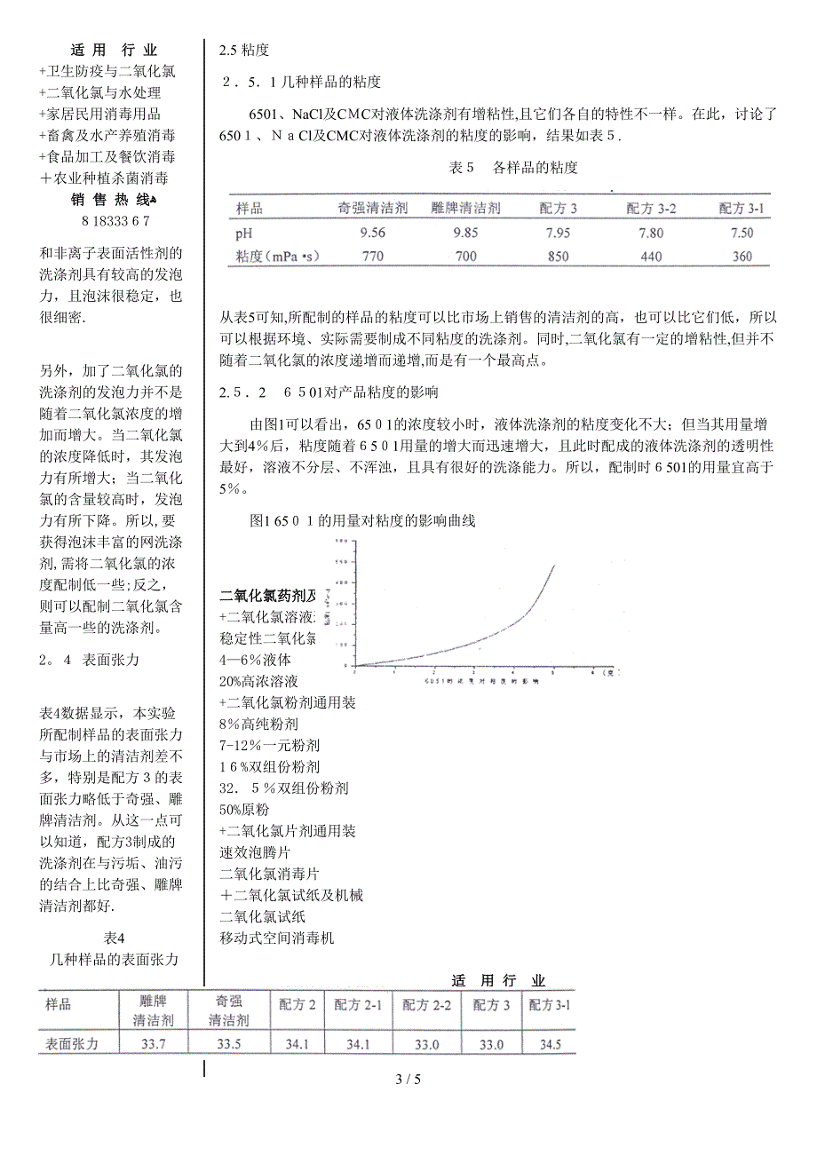 二氧化氯系列产品及适用行业速查表二氧化氯药剂及机械二_第3页