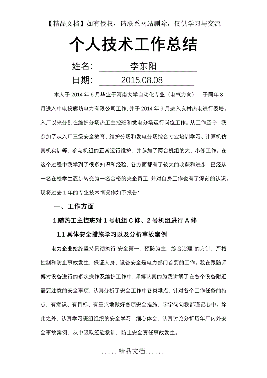 个人技术工作总结_第2页