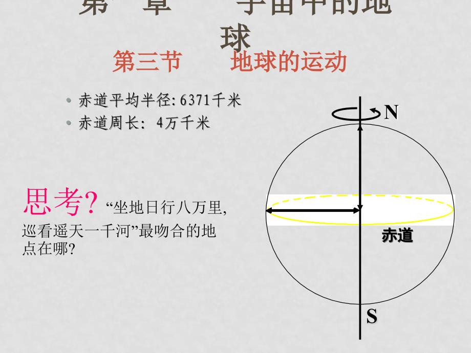 高三地理一轮湘教板地球运动课件人教版必修一_第1页