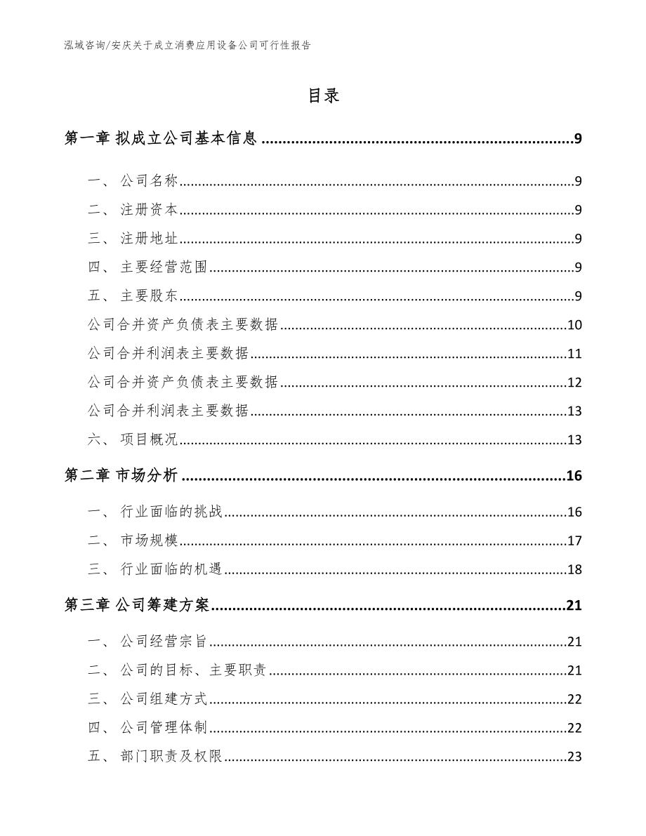 安庆关于成立消费应用设备公司可行性报告（参考范文）_第2页