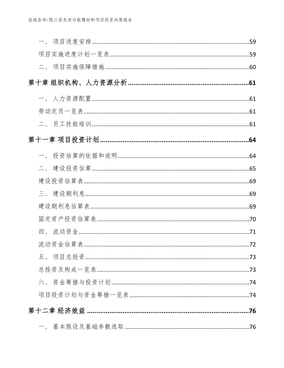 陇川县先进功能膜材料项目投资决策报告_第4页